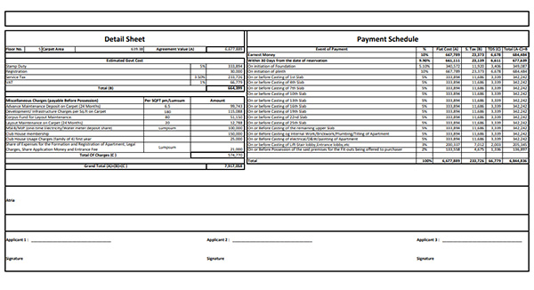 Neelkanth Woods Thane Costing Plan